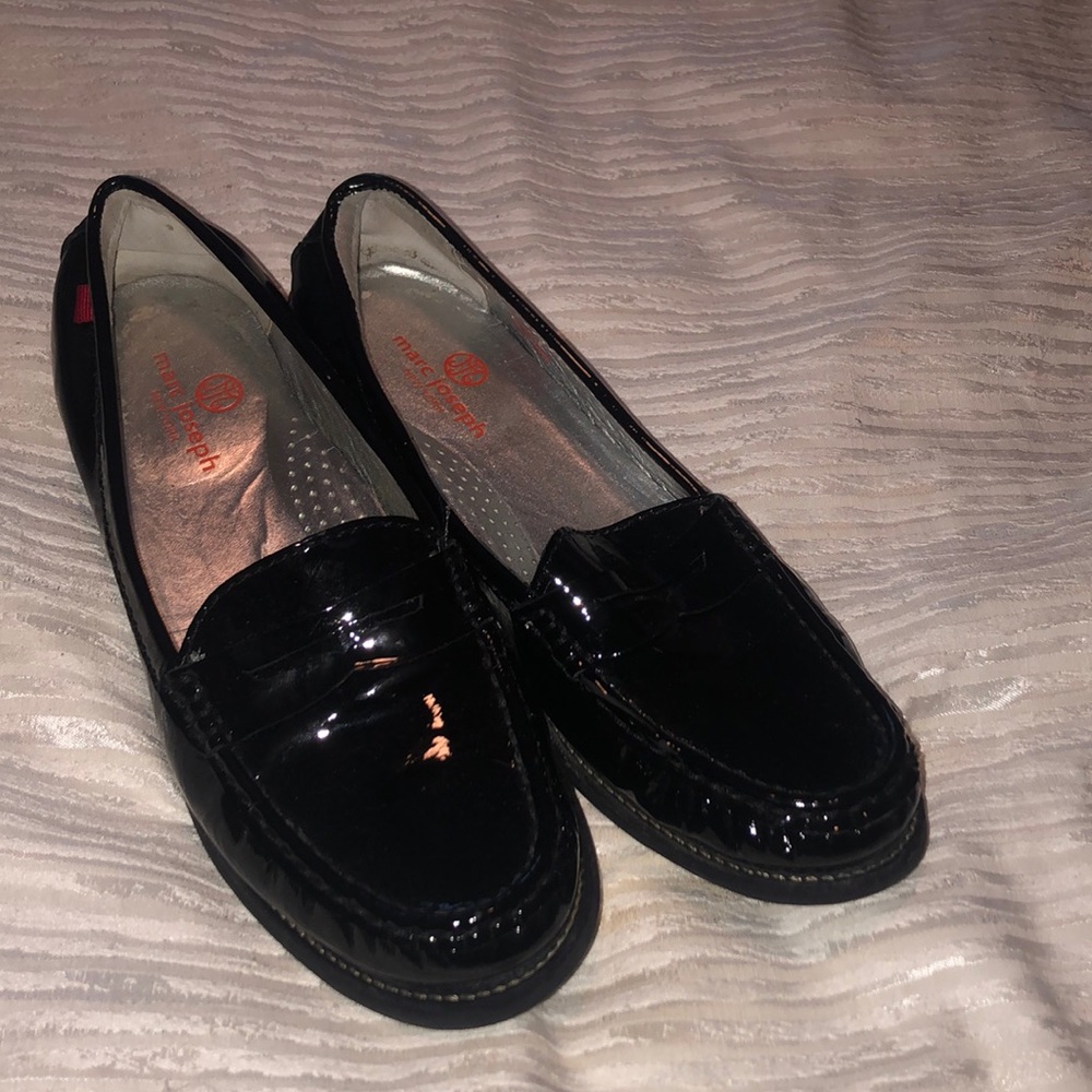 March Joesph black patent leather loafers